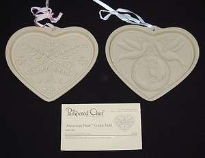 The Pampered Chef Anniversary Heart & Peace On Earth Heart Cookie 