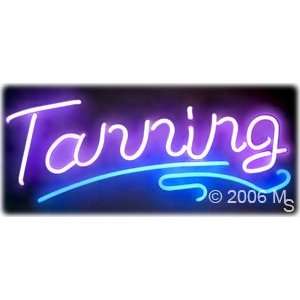 Neon Sign   Tanning   Large 13 x 32  Grocery & Gourmet 
