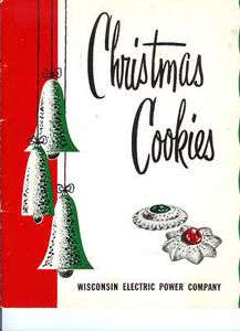 1957 Wisconsin Electric Christmas Cookie Recipes Book  