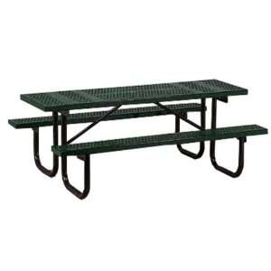   Plastic Coated Picnic Table with Galvanized Frame: Patio, Lawn