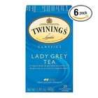 Twinings Lady Grey Decaf Tea, Tea Bags, 20 Count Boxes (Pack of 6)
