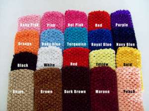 Lot of (12) 3 Crochet Headbands U Pick Colors  