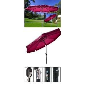  10 ft Outdoor Furniture Patio Table Umbrella Garnet: Patio 