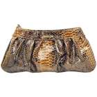 Vecceli Italy Snake Skin Embossed Clutch Handbag Designed by Ronella 