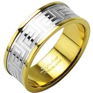   Spikes 316L Stainless Steel ip Gold You A Maze Me Ring: Jewelry