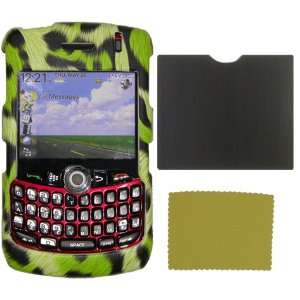 COMBO** Blackberry Curve 8300, 8310, 8320, 8330 Green Leopard Design 