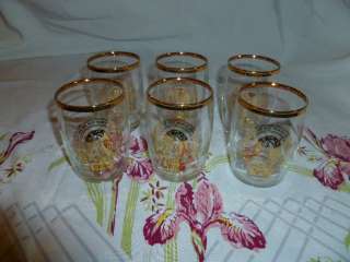   Coors Glasses with Gold Trim, 3 inches, Made by Libbey. Excellent