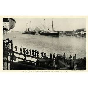  1922 Print Boat Ship Steamer Port Said Suez Canal William 