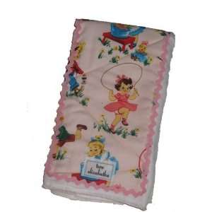  Vintage style Jump Rope Baby Girl Burp Cloth: Baby