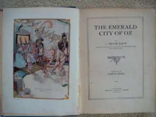 EMERALD CITY OF OZ 1910 COPP CLARK Baum 1st Ed 16 Color  