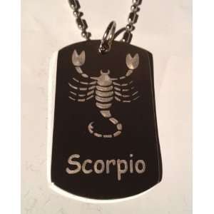 Zodiac Signs Sign Scorpio Scorpion   Military Dog Tag 