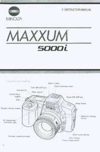 Minolta Maxxum 5000i Instruction Manual  