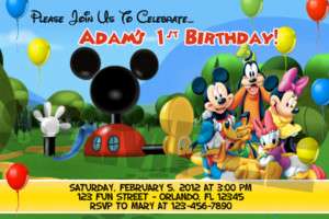 Mickey Mouse Clubhouse Birthday Party on Free Download Mickey Mouse Clubhouse Birthday Party Photo Invitations