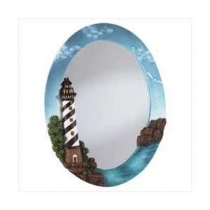  Light House Lighthouse Blue Sky Framed Oval Wall Mirror 
