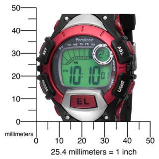 Armitron Mens 40 6769RED Chronograph Red and Black Digital Sport 