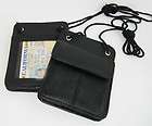 TWO 2X Leather ID CARD Holder Neck Travel Pouch Wallet
