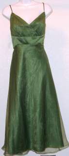 NWOT Genuine ALFRED ANGELO halter clover green bridesmaid dress, style 