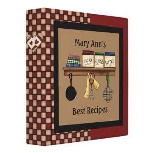  Country Check Recipe Binder