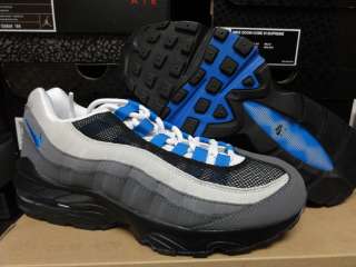 Nike Air Max 95 White Blue Grey Sneakers Boys Size 5.5  