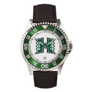 Hawaii Rainbow Warriors Competitor Leather Mens Watch:  