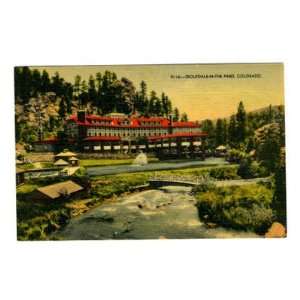  Troutdale in the Pines Linen Postcard Colorado 1950s 