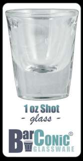 Shot Glass   1oz Thick Base Clear (Box of 6)  