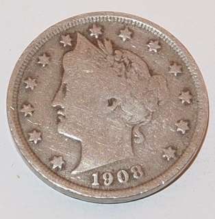 1908 Liberty Head V NICKEL 5 CENTS Five CENT COIN  
