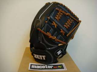 New ZETT Gran Status 12 Pitcher Baseball Glove Black RHT BPGT 6801 