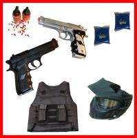 Airsoft Pistol Guns Vest Mask 2k BBs 300 Paintball BB  