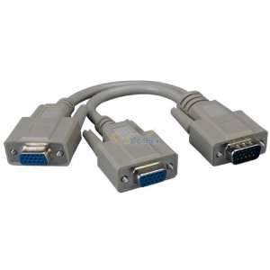   Male to Two HD15 Female VGA Splitter Cable