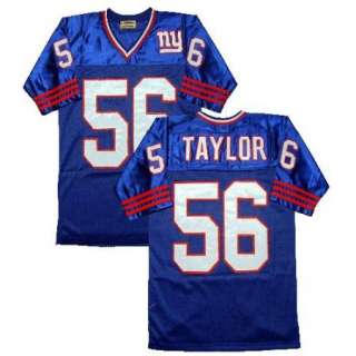 Lowrence Taylor #56 New York Giants Blue Sewn Throwback Mens Size 