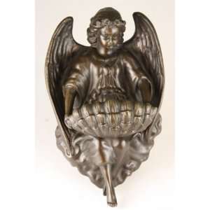 Cherub Key Holder Bronze Statue Fine Rare Hand Made Collectible Statue 