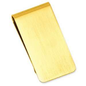   Gold Plated Satin Rectangle Money Clip Kelly Waters Jewelry