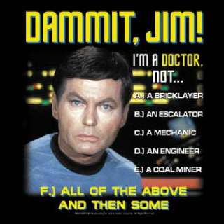 Star Trek Classic McCoy Dammit Jim Im A Doctor T Shirt  