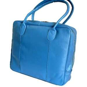  Ladies Blue Bugatti Leather Briefcase Tote Bag Laptop 