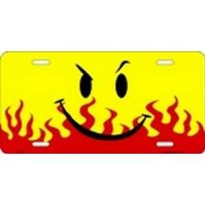  Smiley Flame License Plate plates tag tags auto vehicle 