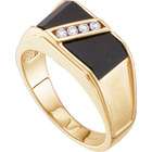 Jewelry Adviser rings 14K Yellow 10.00 MM Gents Genuine Onyx Ring