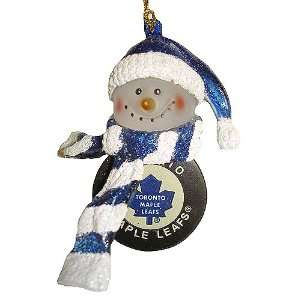 Toronto Maple Leafs NHL Power Play Snowman Christmas Ornament  