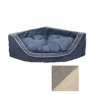   Luxury Corner Pet Bed, Medium, Toro Cocoa/Buckskin