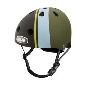 Nutcase Diagonal Stripe Matte Bike Helmet, Green  Sports 