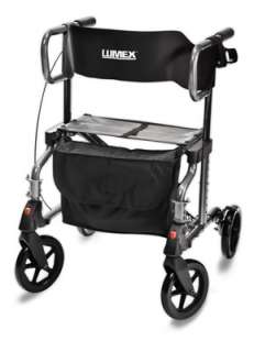 Lumex Hybrid LX Rollator and Transport Chair Titanium  
