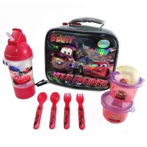  Disney Cars Deluxe Lunch Set   (Insulated Bag  Utensils 