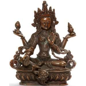  Nepalese Form of Goddess Lakshmi   Copper Sculpture