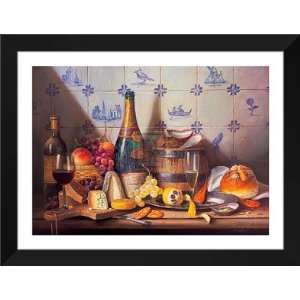  Campbell FRAMED 28x36 Delft Tiles and Fine Champagne 