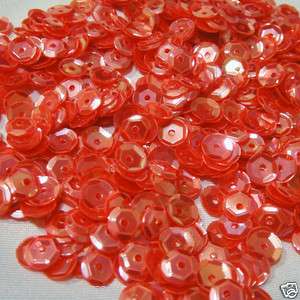 Sequins Loose Ruby Red Transparent Round Cup 4 mm 300 pieces  