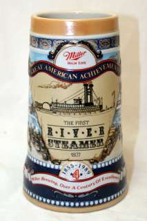 Miller Beer Stein The First River Steamer 1807  