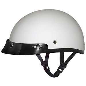 Daytona Helmets Gloss White DOT Motorcycle Half Helmet with Visor [X 