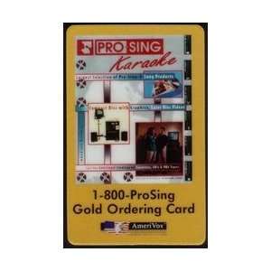  Collectible Phone Card Pro Sing Karaoke Largest Selection of Pro 