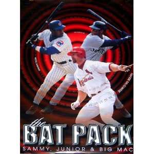  The Bat Pack Sosa, McGuire, Griffey 1998 Baseball Poster 