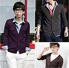 Mens Slim Style Fit Cardigan Trendy Casual Knit Sweaters B241